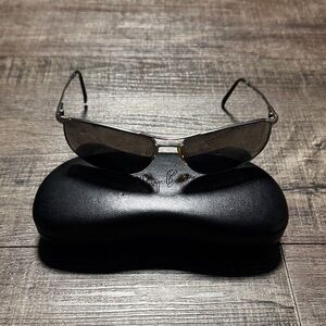 Ray-Ban RB-3147 Silver Frame Sunglasses with Black Lenses